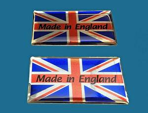 送料無料 MADE IN ENGLAND UNION JACK イングランド ユニオンジャック 3D 50/25mm 車 バイク ステッカー デカール