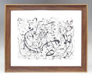 新品☆額付アートポスター◇ジャクソンポロック☆Jackson Pollock☆絵画☆壁掛け☆インテリア☆抽象画☆140