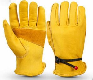  free shipping! bike leather glove cow leather made S size slip prevention old car Harley american Vintage yellow protection against cold . manner 