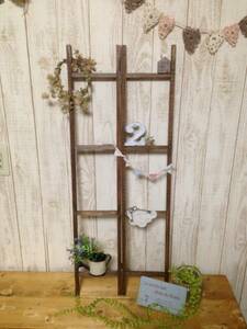  hand made *2way ladder shelf ( Smart ) natural miscellaneous goods * ladder * hand made author san Event furniture . camp, gardening miscellaneous goods also 