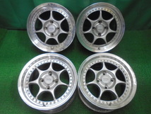 c97◆ENKEI Racing アルミホイール◆エンケイ レーシング 16×7JJ +32/16×8JJ +32 4H PCD114.3 中古アルミ4本セット_画像1