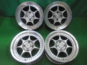 c97◆ENKEI Racing アルミホイール◆エンケイ レーシング 16×7JJ +32/16×8JJ +32 4H PCD114.3 中古アルミ4本セット