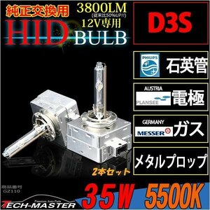 ロングセラーモデル HIDバーナー 35W D3S 5500K 光量 品質 材料にこだわった ロングセラー商品 純正交換用 HIDバルブ 単品 GZ110