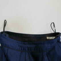 Jolii Poe フレアスカート サイズ67-93 ネイビー 紺 ひざ下丈 プリーツ サイドチャック 裏地有 日本製 シンプル ボックススカート 4085_画像7