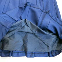 Jolii Poe フレアスカート サイズ67-93 ネイビー 紺 ひざ下丈 プリーツ サイドチャック 裏地有 日本製 シンプル ボックススカート 4085_画像9