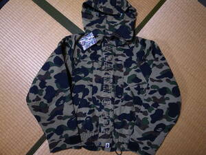  ultra rare * rare * most the first period * super-beauty goods *A BATHING APE Ape *90'S 1ST. camouflage snowboard jacket * short * green *L* BAPE