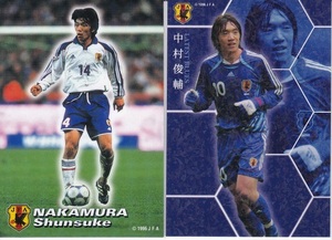 カルビー サッカー 日本代表チップス 中村俊輔 2001（ IN-10） 2006（ LB-10）セルティック 横浜F・マリノス ジュビロ磐田 Jリーグ 侍BLUE