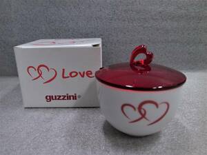 【新品特価】guzzini(グッチーニ) シュガーポット・ミルクピッチャー レッド イタリア製 ハート かわいい 洋食器 調味料入れ