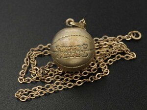 20s30s antique basketball ball pendant charm chain necklace American made Vintage sport 