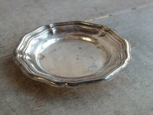 フランスアンティーク シルバープレート 花リム　皿 プレート 銀メッキ テーブルウェア トレイ 仏 雑貨 