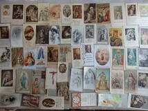 フランスアンティーク ホーリーカード 54枚 マリア 聖母 キリスト 教会 蚤の市 ブロカント 紙もの PARIS　FRANCE_画像1