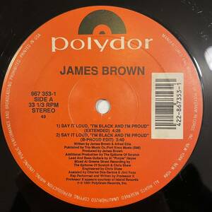 【 12inch レコード】James Brown Say It Loud, I'm Black And I'm Proud The Hip-Hop Remix