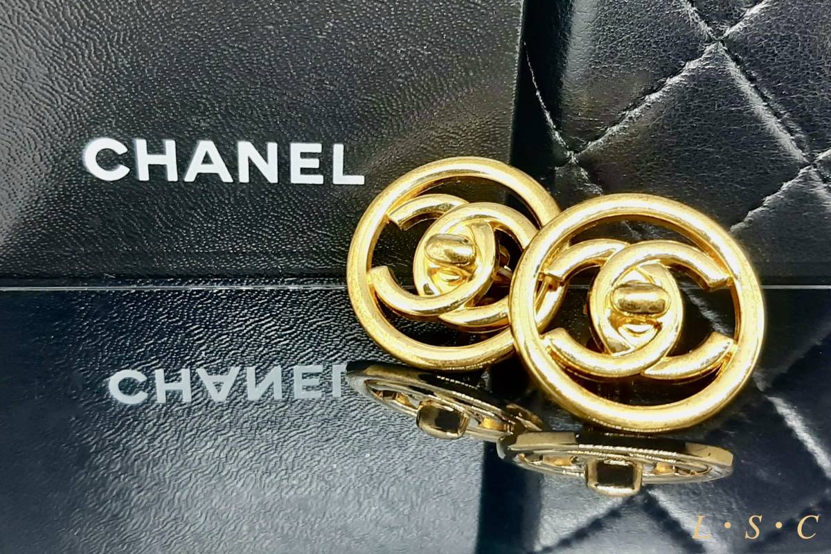 レア 極美品 CHANEL パール ラウンド イヤリング 01P ヴィンテージ