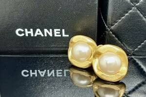 《レア 美品 CHANEL パール チェーン イヤリング 93A ヴィンテージ シャネル》