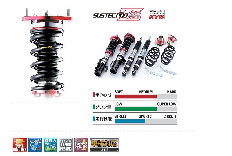 tanabe タナベ 車高調 サステックプロ CR ヴェルファイア ANH20W H23