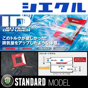 [シエクル_ID]HNT32 エクストレイル(MR20DD+RM31_H29/6ー)用スタンダードインテークディフューザー(純正エアクリーナー用)[ID-SD]