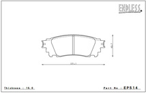 [ENDLESS×SSY]AYH30W アルファードハイブリッド(2500cc / H27/01 - )リア用エンドレスブレーキパッド[EP514]_画像2