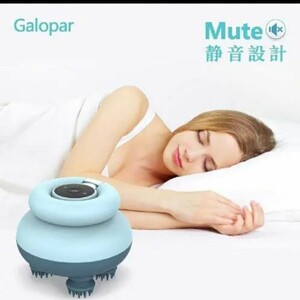 電動ブラシIPX7防水 乾湿両用 ブルー