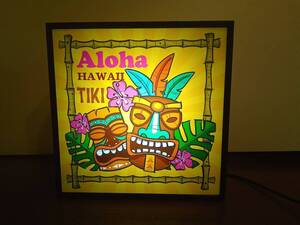 aro is Hawaii TIKItiki image Toro bikaru Cafe bar pab Nankoku autograph signboard ornament miscellaneous goods Hawaiian miscellaneous goods interior lamp LED light BOX