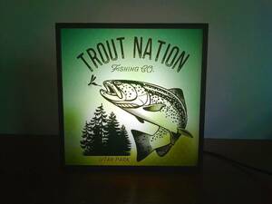  fishing outdoor camp fly fishing wool hook trout lure american lamp signboard ornament miscellaneous goods LED light BOX illumination signboard lightning signboard 