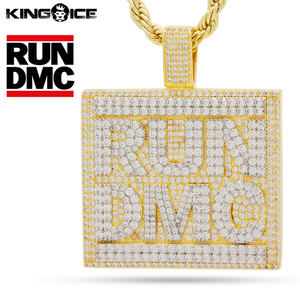 【ワンサイズ】King Ice×RUN DMC キングアイス×ランディーエムシー ロゴ ネックレス ゴールド CLASSIC LOGO NECKLACE メンズ 男性