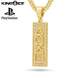 【ワンサイズ】King Ice×PlayStation キングアイス×プレイステーション ネックレス ゴールド PS Buttons Necklace メンズ 男性