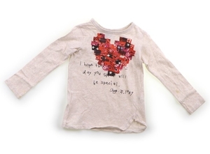 ＦＯキッズ F.O.KIDS Tシャツ・カットソー 100 女の子 ベージュ・ハート 子供服 ベビー服 キッズ（941299）