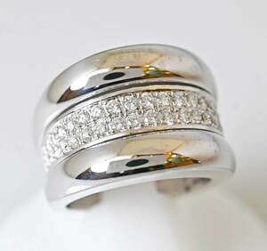 7473* Chopard CHAUMET 750WG белое золото diamond 0.62ct 42P кольцо 11 номер 