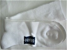 ★新品 約15年以上前の商品 日焼けの変色有り Hanes ヘインズ 靴下 白色 クルーソックス 約22cm~24cm 1足 ポーチ付き レディース 女性用★_画像4