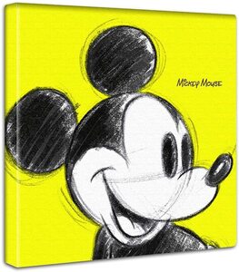 Art hand Auction アートパネル 壁掛け アートポスター キャンバス画 インテリア キャンバス 新品 ミッキーマウス ディズニー Disney 30x30cm, 美術品, 絵画, その他