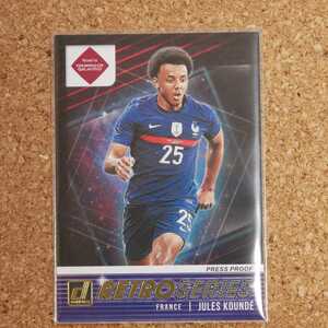 panini donruss soccer Jules Kounde パニーニドンラスサッカー ジュールクンデ フランス セビージャ retro series gold press proof