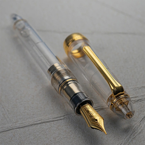 ◆●送料無料【SAILOR/セーラー】透明 プロフィット 21金 万年筆 ラージ ゴールド× 透明 デモ MF (中細) スケルトン 新品 単品発送/S81MFS