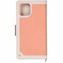 Natural design iPhone12mini (5.4インチ) 手帳型 ケース Heart Lock ピンク PUレザー ストラップ付属 スタンド機能_画像2