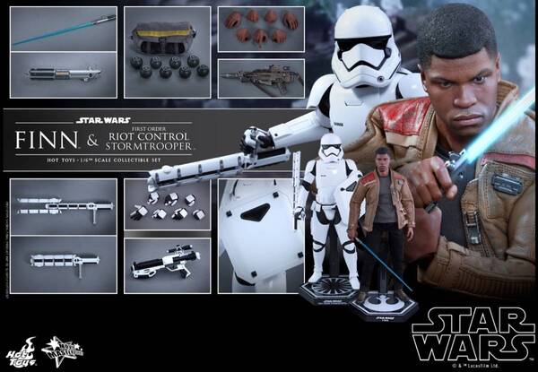 ★残りあと1セット★8年前絶版★Hottoys 1/6 フィン&ファースト・オーダーストームトルーパー(ライオット・コントロール版)