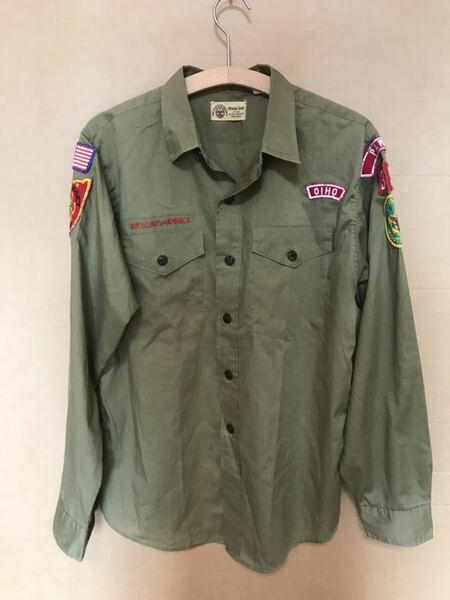 80s USED BOY SCOUT SHIRT 中古 実物 80's 古着 ボーイスカウト シャツ 送料無料