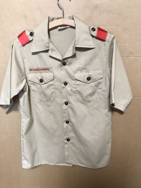 70s USED BOY SCOUT SHIRT X- SMALL 中古 70's ビンテージ ボーイスカウト シャツ MADE IN USA ボーイズ 14サイズ アメリカ製実物 送料無料