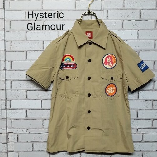 HYSTERIC GLAMOUR ヒステリックグラマー　ボーイスカウトシャツ ミリタリー ワッペン