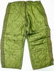 米軍放出 DLA1986 M65 フィールドパンツ 寒冷地防寒ライナー 裾長タイプ ミディアムロング寸