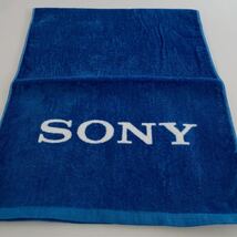 ソニー SONY フェイスタオル 約34×85cm ネイビーブルー 1回洗濯引出保管20年 日本製 販促 ノベルティ 社販 企業モノ Company sales towel_画像5