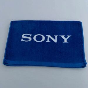 ソニー SONY フェイスタオル ネイビーブルー 約34×85cm 1回洗濯引出保管20年 日本製 販促 ノベルティ 社販 企業モノ Company sales towel