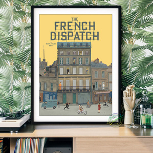 G1491 ウェス・アンダーソン ザ・フレンチ・ディスパッチ The French Dispatch キャンバスアートポスター 50×70cm 海外製 枠なし H