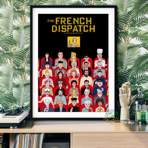 G1494 ウェス・アンダーソン ザ・フレンチ・ディスパッチ The French Dispatch キャンバスアートポスター 50×70cm 海外製 枠なし K