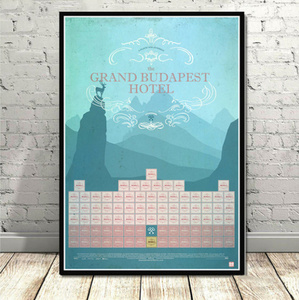 G1504 グランド・ブダペスト・ホテル ウェス・アンダーソン Wes Anderson　キャンバスアートポスター 50×70cm 海外製 枠なし F