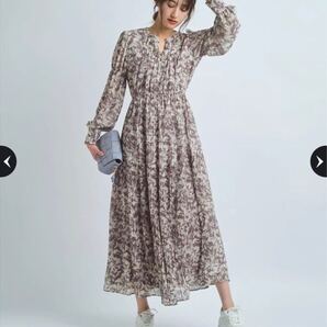 ≪新宿ルミネ限定≫ティアードプリーツワンピース モカ