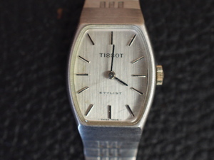  редкий предмет Vintage подлинная вещь Tissot TISSOT нагрудник список STYLIST ручной завод браслет часы управление No.14080