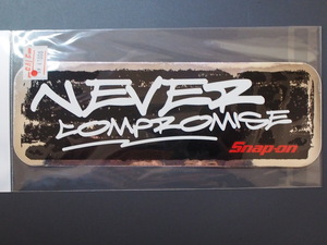 デッドストック 当時物 日本正規品 スナップオン Snap-on tools NEVER COMPROMISE 鏡面 ステッカー シール 管理No.8268