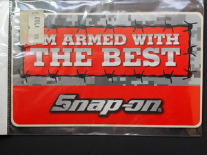 デッドストック 当時物 日本正規品 スナップオン Snap-on tools I'M ARMED WITH THE BEST ステッカー シール 管理No.8244