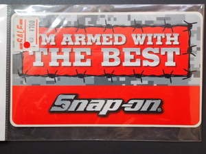 デッドストック 当時物 日本正規品 スナップオン Snap-on tools I'M ARMED WITH THE BEST ステッカー シール 管理No.8245