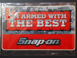 デッドストック 当時物 日本正規品 スナップオン Snap-on tools I'M ARMED WITH THE BEST ステッカー シール 管理No.8250