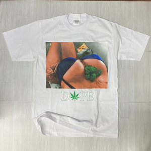 LA発 【M】 420 DOPE アンダーグラウンド グラフィック ヘビーウェイト 半袖 Tシャツ 白 ウェストコースト HIPHOP ストリート